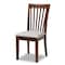 Baxton Studio Minette Grey Upholstered Walnut Brown Finished Wood Dining Chair, PK4 163-9879 - alternate 2